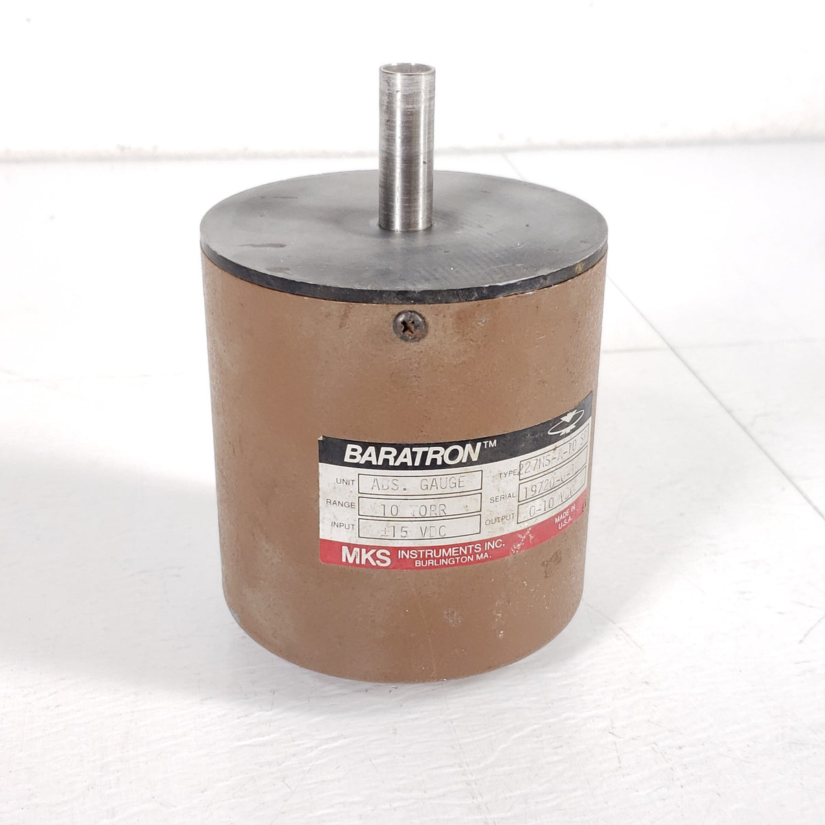 MKS 227AHS-A-10SPPC Baratron 10 Torr Absolute Pressure Vacuum Transducer