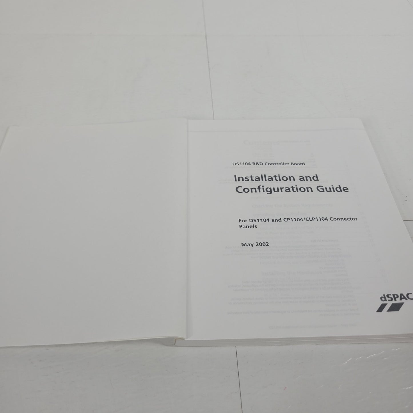 dSPACE DS1104 R&D Controller Board Installation Configuration Guide Rev 3.4