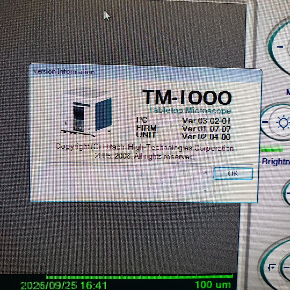 TESTED Hitachi TM-1000 Tabletop Scanning Electron Microscope SEM w/ PC Software