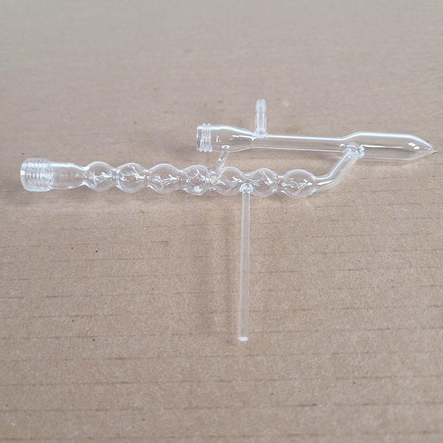 Custom Unbranded Micro-Scale Vigreux/Bulb Style Distillation Condenser #7 Thread