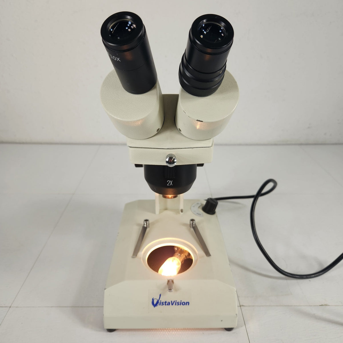 TESTED VWR VistaVision Binocular Stereo Microscope WF10X 2X/4X Illuminated