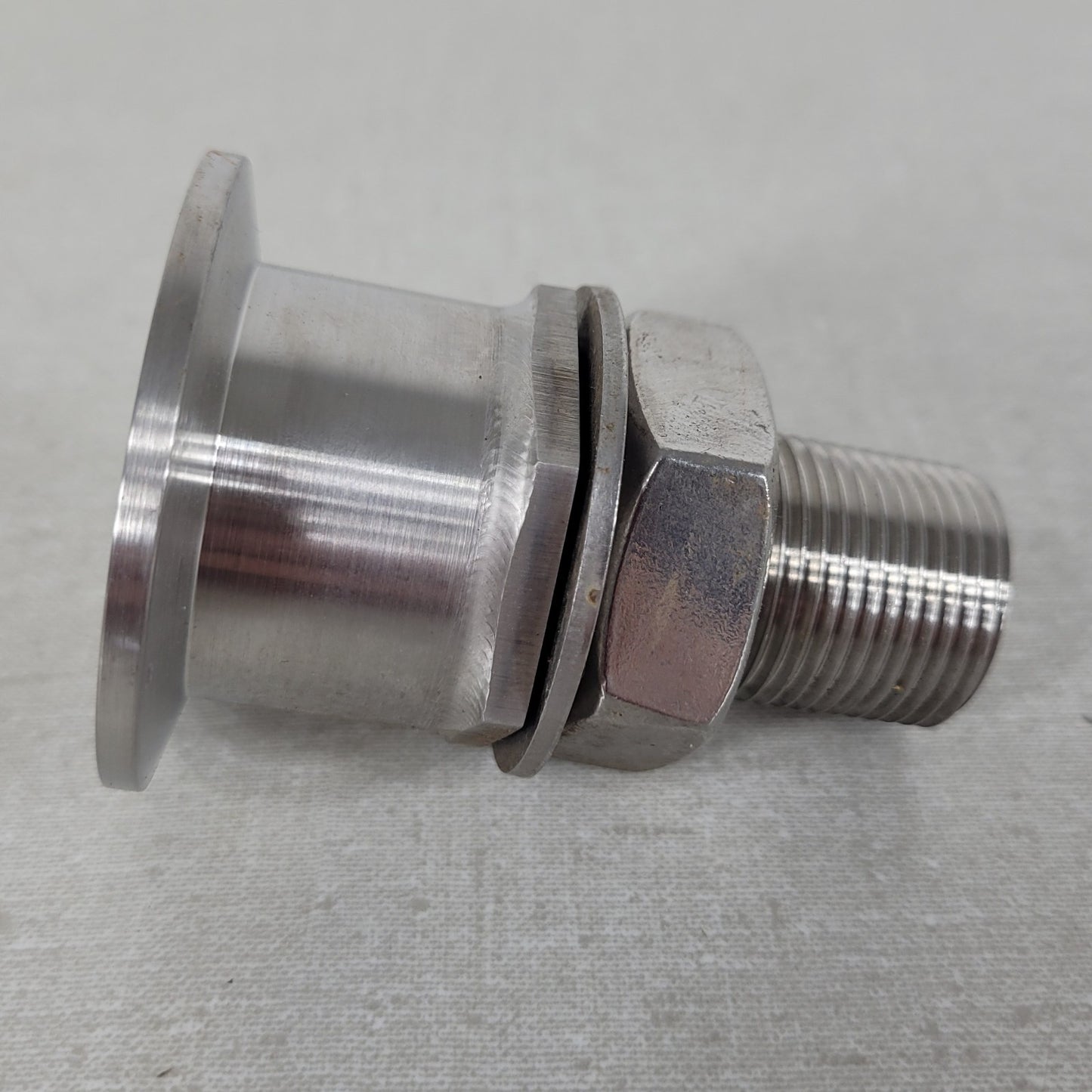 KF40 NW40 QF40 to 3/4"-14 Straight Male Thread Stainless Vacuum Adapter