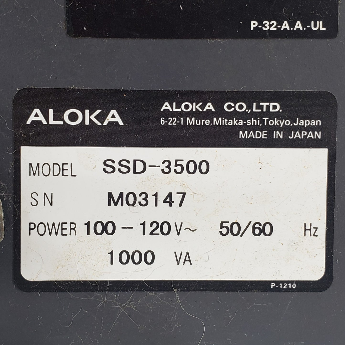 ALOKA EU-6029 Power Supply & Board from SSD-3500 Ultrasound Cart, PCB EP479900CC