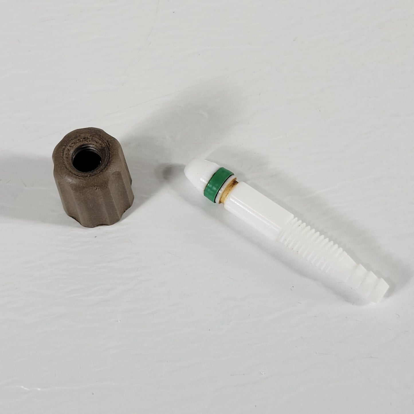 2x Chemglass CG-511 PTFE Chem-Cap Extended Tip Drain Valve Stems 2mm Bore