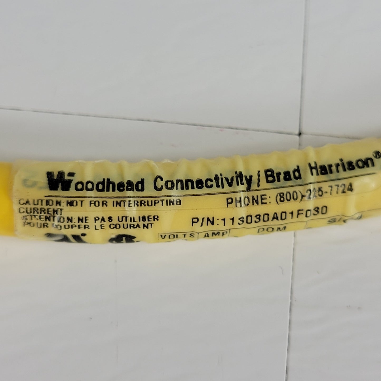 Woodhead 113030A01F030 1300100463 Mini-Change 3P M/F 3ft 16/3 PVC Cordset