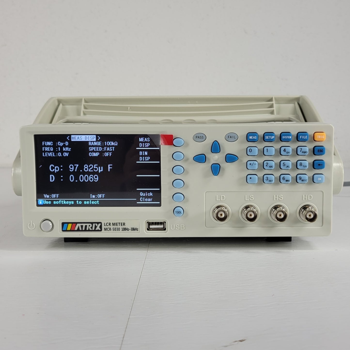 TESTED Matrix MCR-5030 LCR Meter 100Hz-30kHz w/ Manual Test Report & Cables