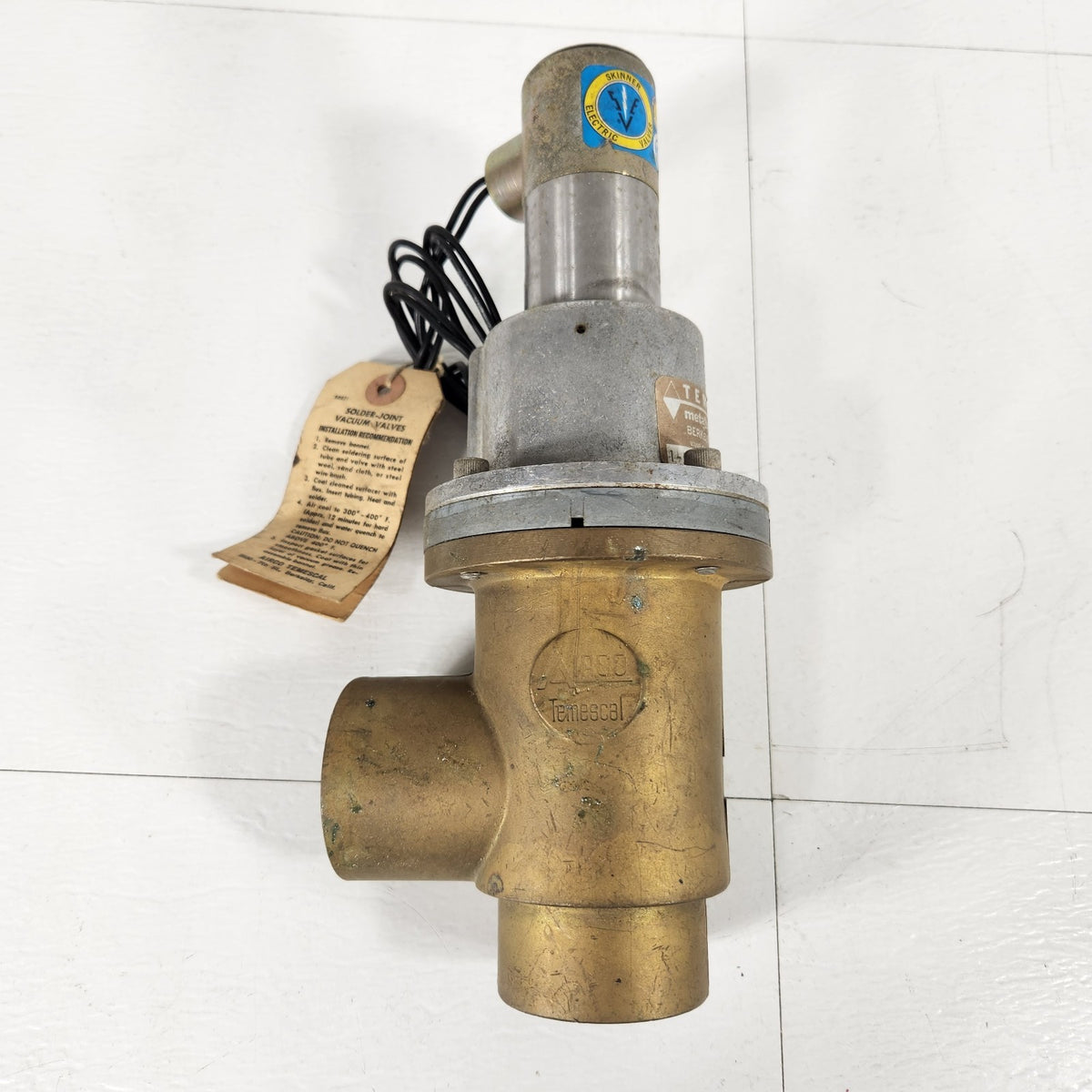 Airco Temescal 1130 1-5/8" Solder Vacuum Valve Pneumatic Skinner Solenoid