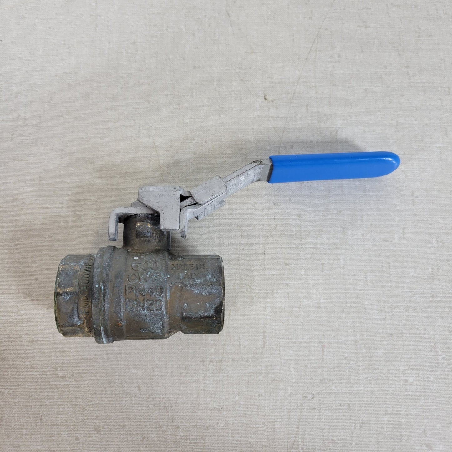 RuB S95E45 3/4" FNPT Brass Full Port Ball Valve 600 CWP Locking Handle