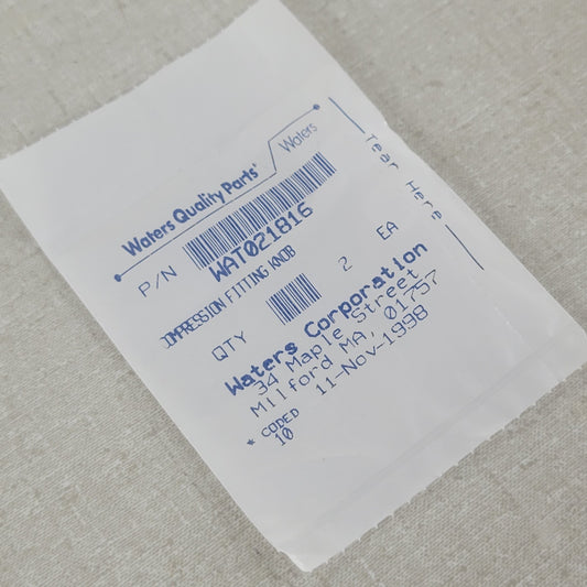 Waters WAT021816 Finger-Tight Poly Knob Compression Fitting 2-Pack HPLC