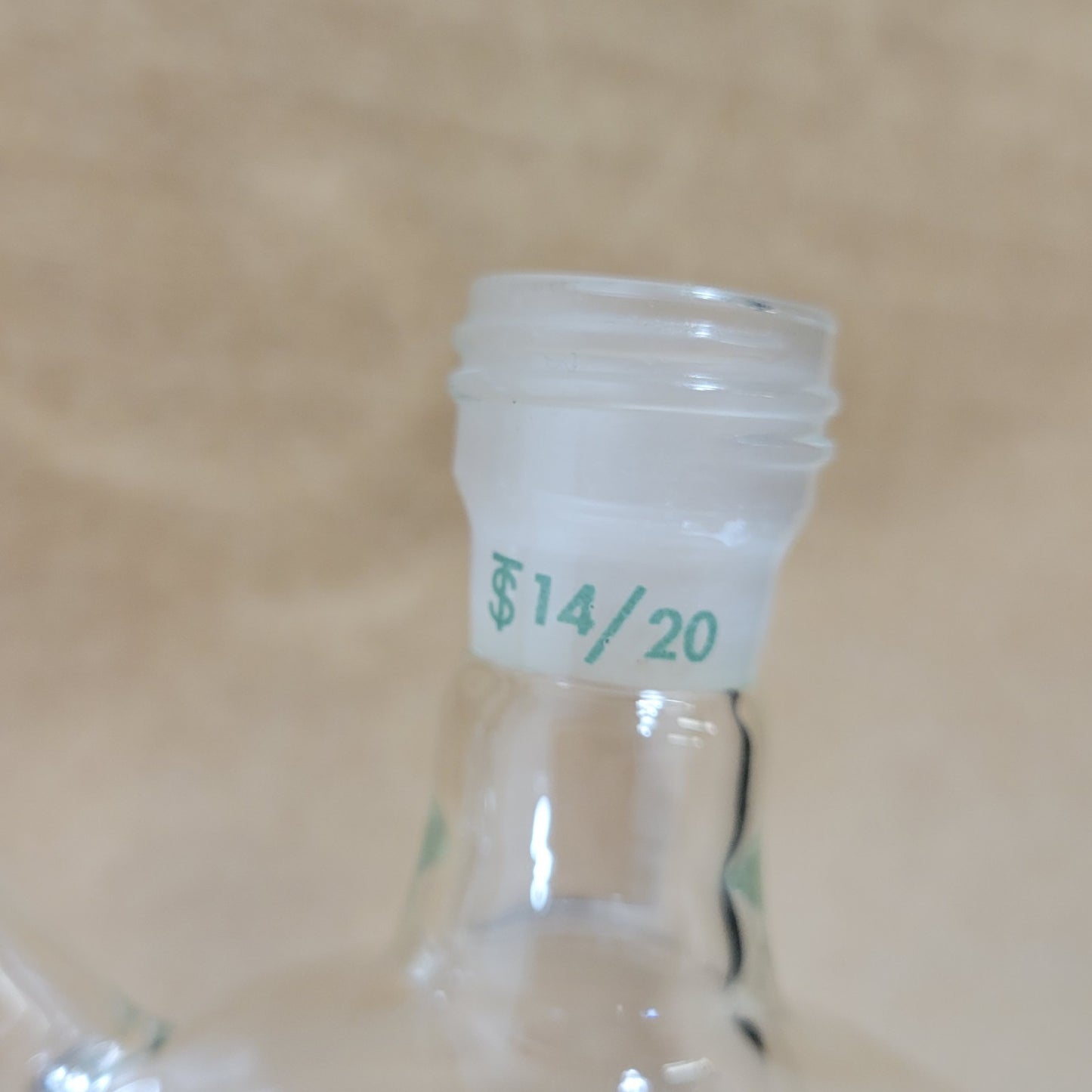 Chemglass 500mL Airfree Schlenk Storage Flask 14/20 Sidearm 0-8mm Chem-Cap Valve