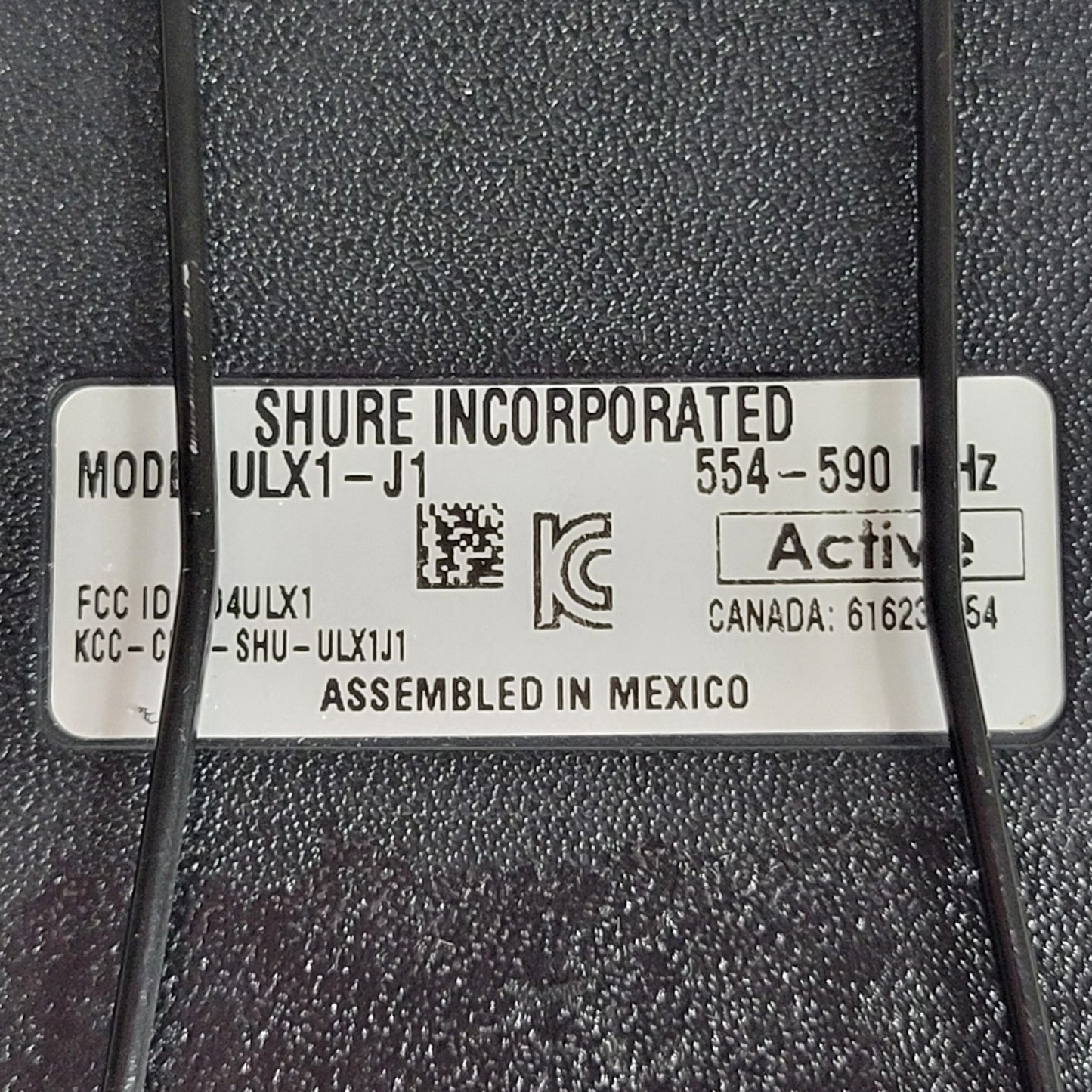 SHURE ULX1J1 554-590MHz Wireless Mic Bodypack Transmitter, 9V, Mini XLR, No Mic