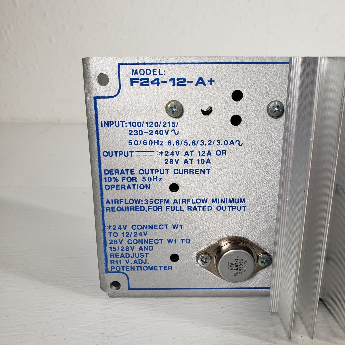 Condor F24-12-A+ Linear Power Supply 24VDC 12A 288W Open Frame AC/DC