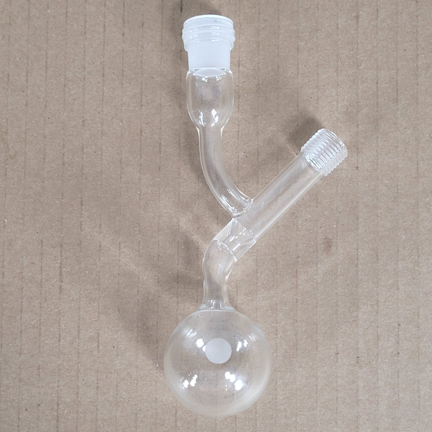 Chemglass Schlenk Distillation Bulb 25mL 14/20 CN Threaded Plunger Side Arm