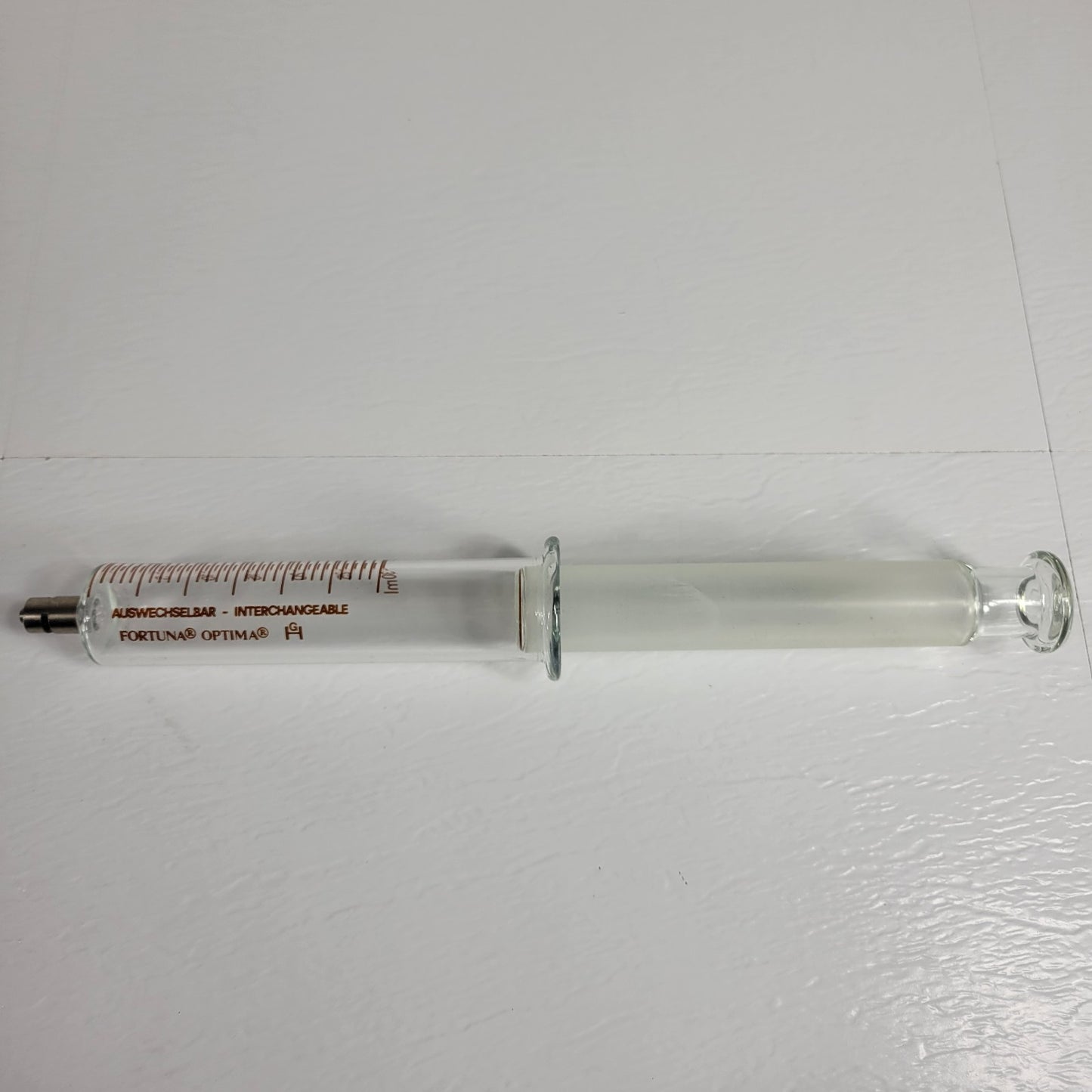 FORTUNA OPTIMA 30ml Glass Srng with Luer Lock Tip for Secure Connections