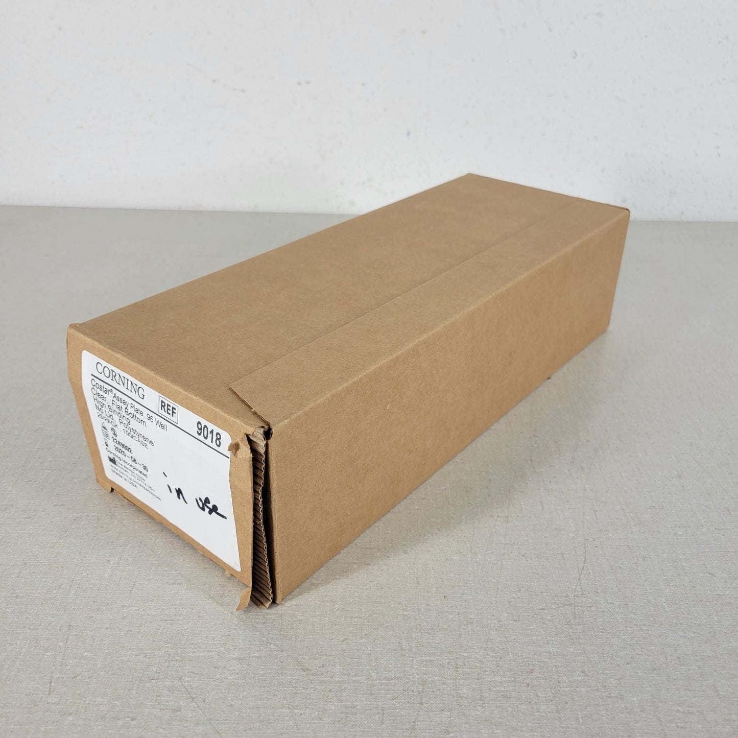 18 Count CORNING 9018 Costar Assay Polystyrene Plate, 96 Well Clear Flat Bottom