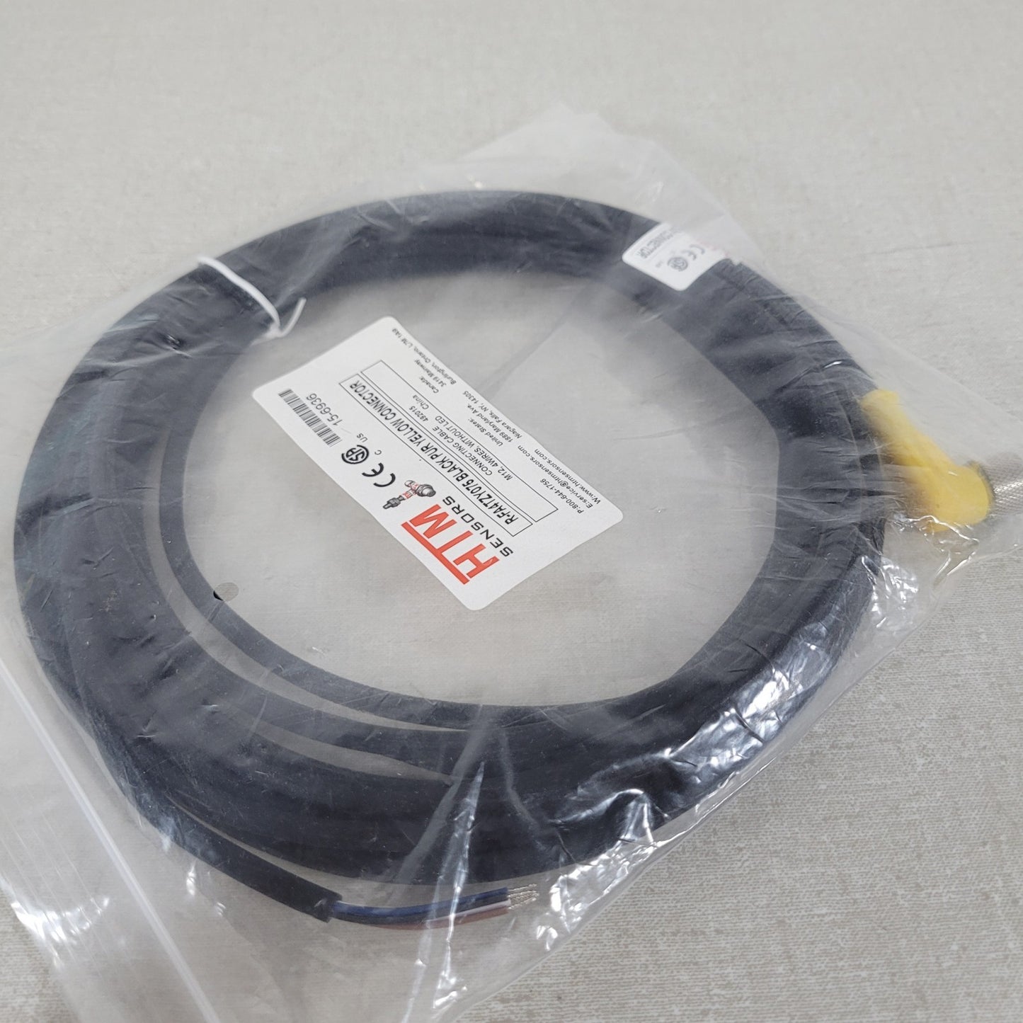 HTM R-FA4TZY075 4-Wire Right Angle Sensor Cable Connector Cordset Industrial