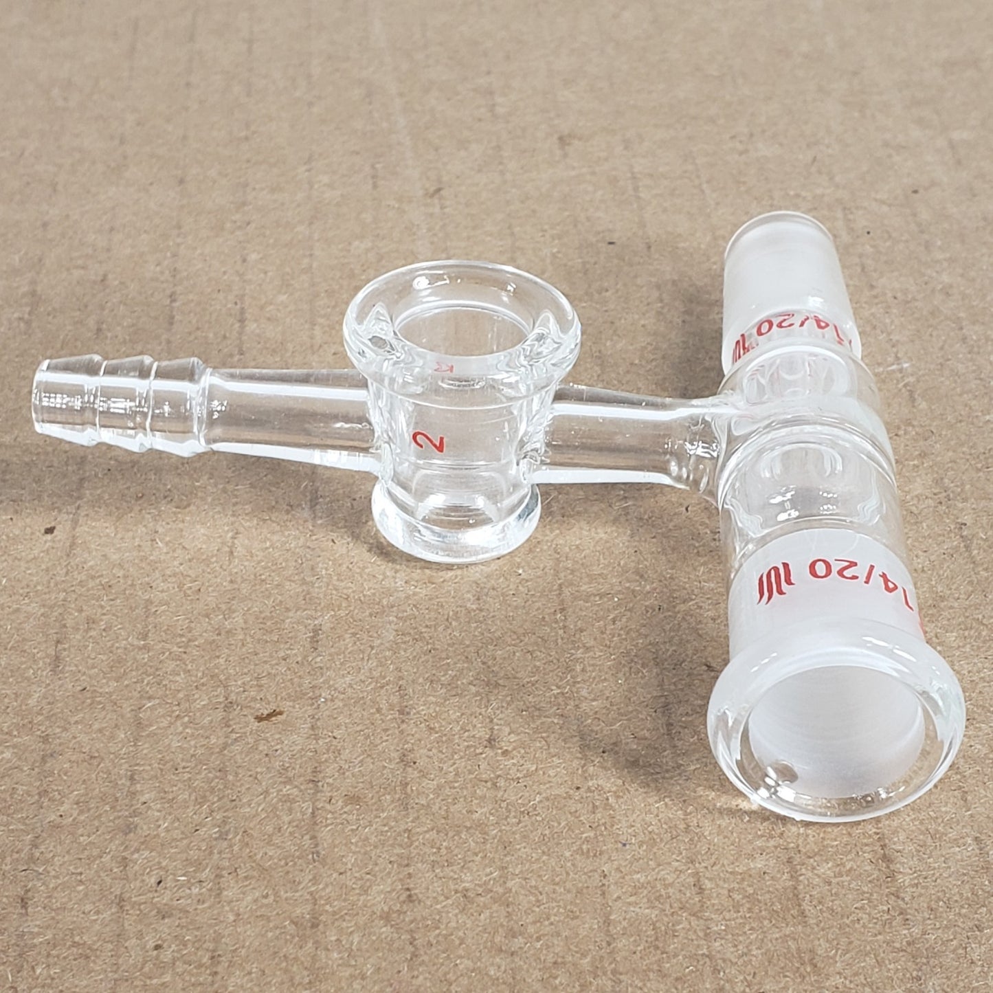 Synthware A741420G Control Flow Vertical Vacuum Take-Off Adapter 14/20 CN