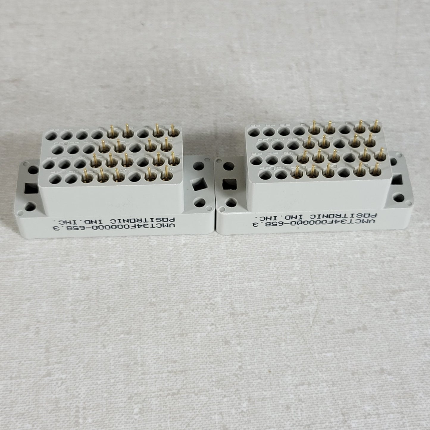 2-Pack POSITRONIC VMCT34F000000658 34 Position Female Connectors Beige Mil Spec