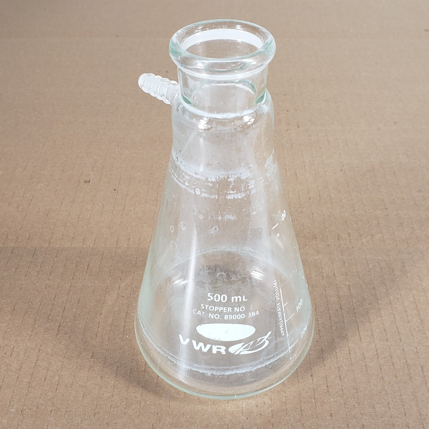 Lot of 4 VWR/Kimax 89000-384/27060-250 500/250mL Heavy Walled Filter Flasks