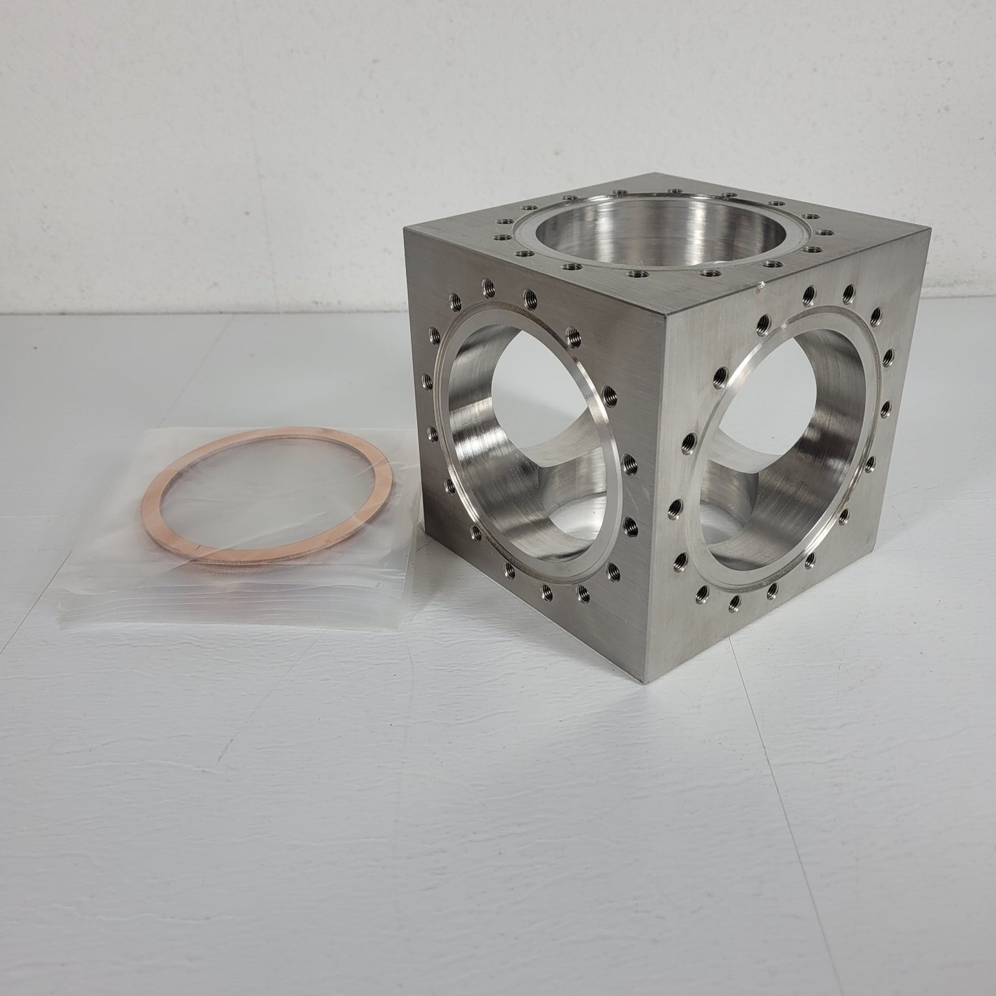 READ** Conflat UHV 6-Way Cube 6" Flange Ultra High Vacuum Chamber 304SS DN100CF