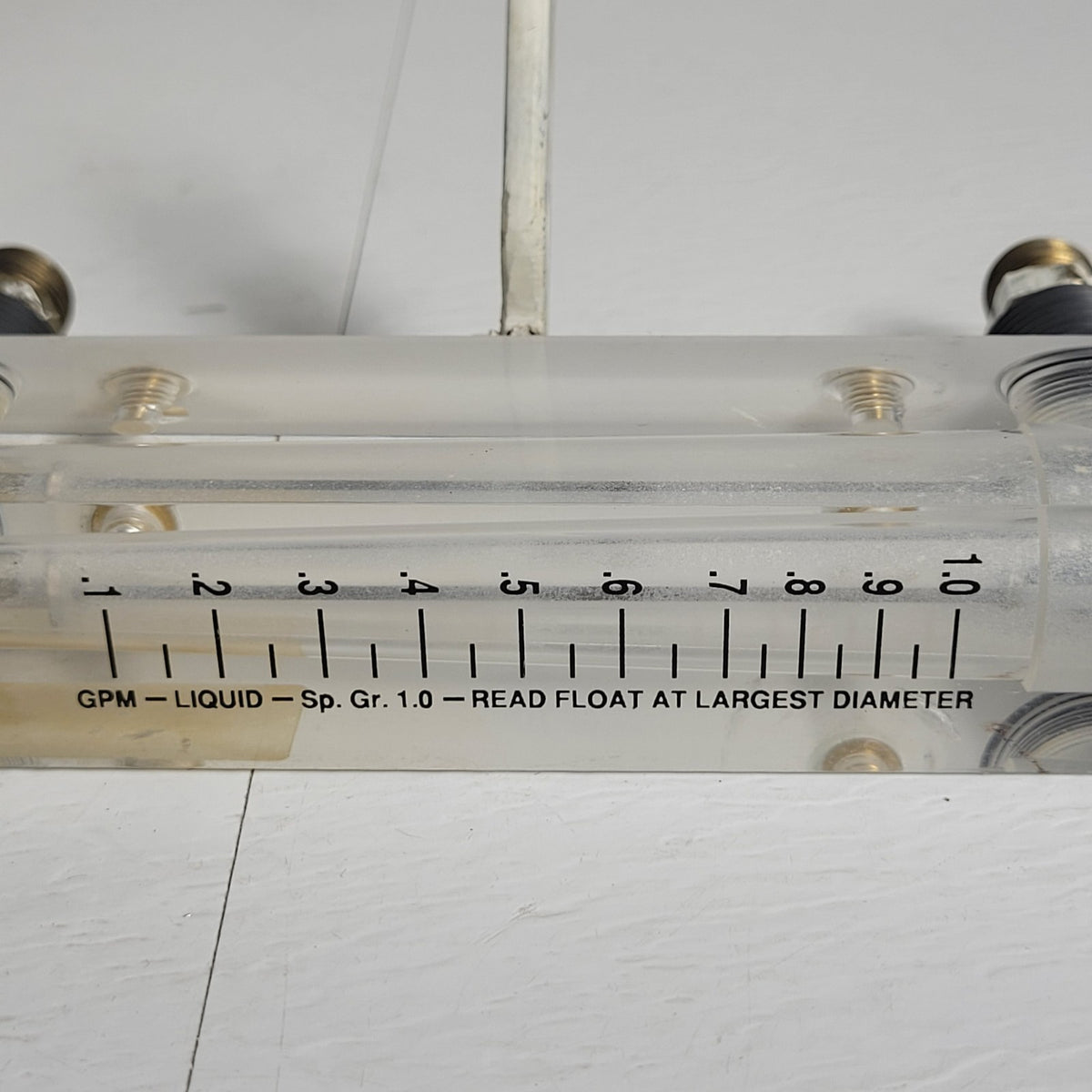 King Instrument 0.1-1.0 GPM Liquid Flow Meter Rotameter w/ Control Valve