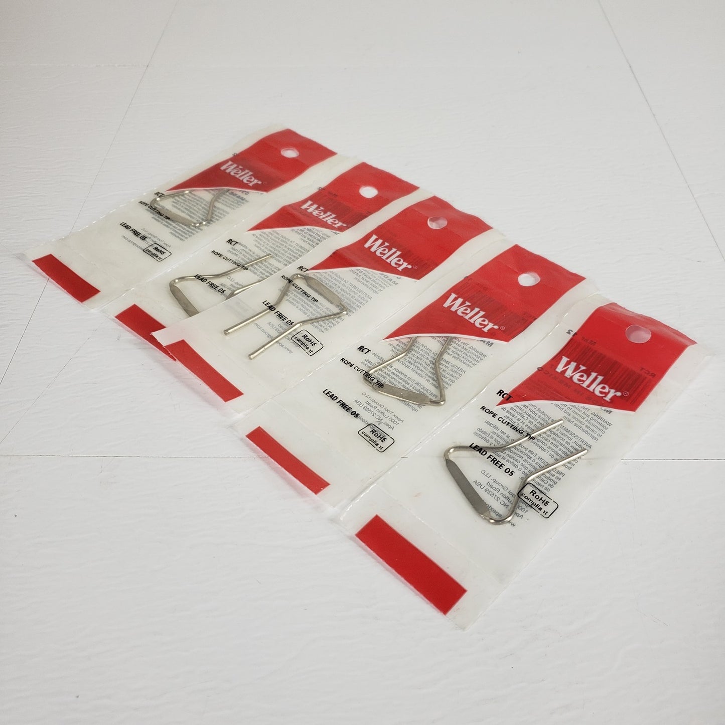 WELLER RCT Five Rope Cutting Tips for Soldering Irons, Lead Free