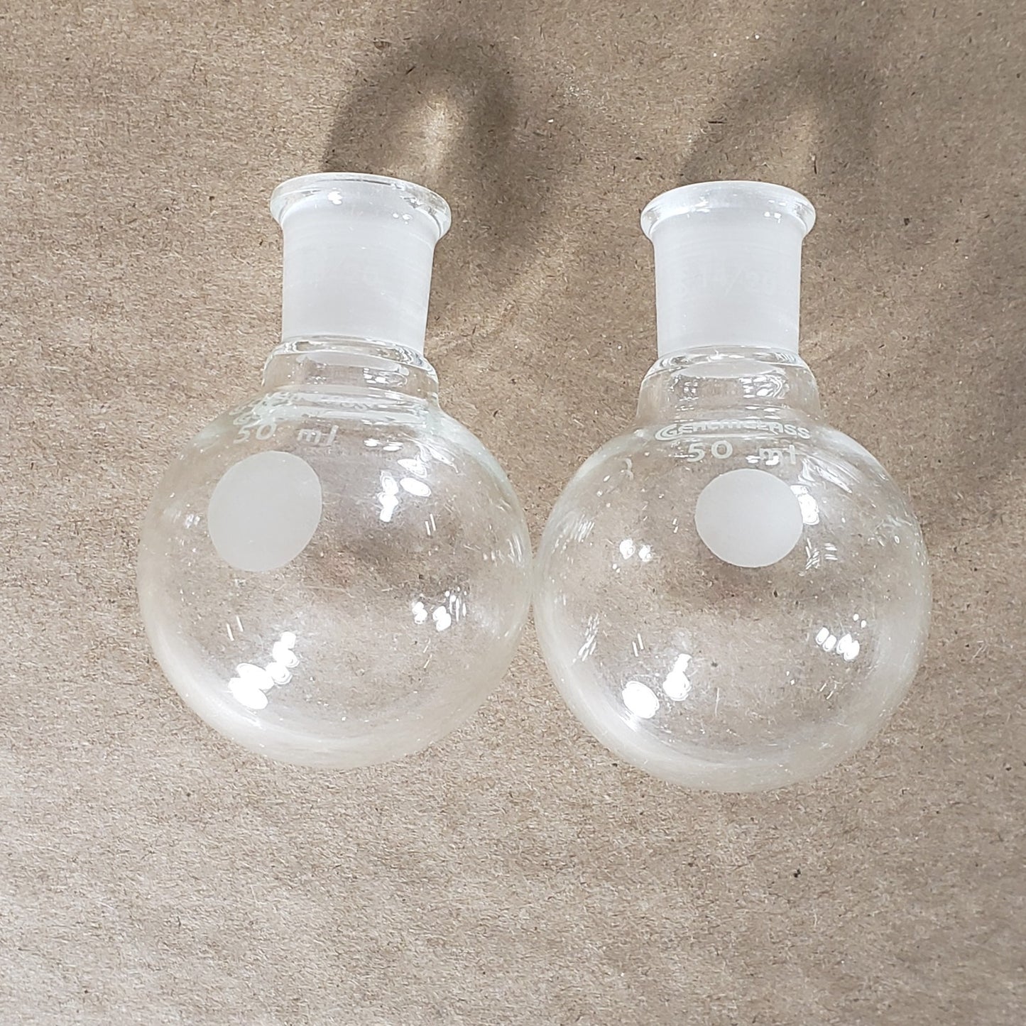 Lot of Chemglass CG-1518-20/90/88/86 Round Bottom Flasks 500/300/250/100/50/25mL