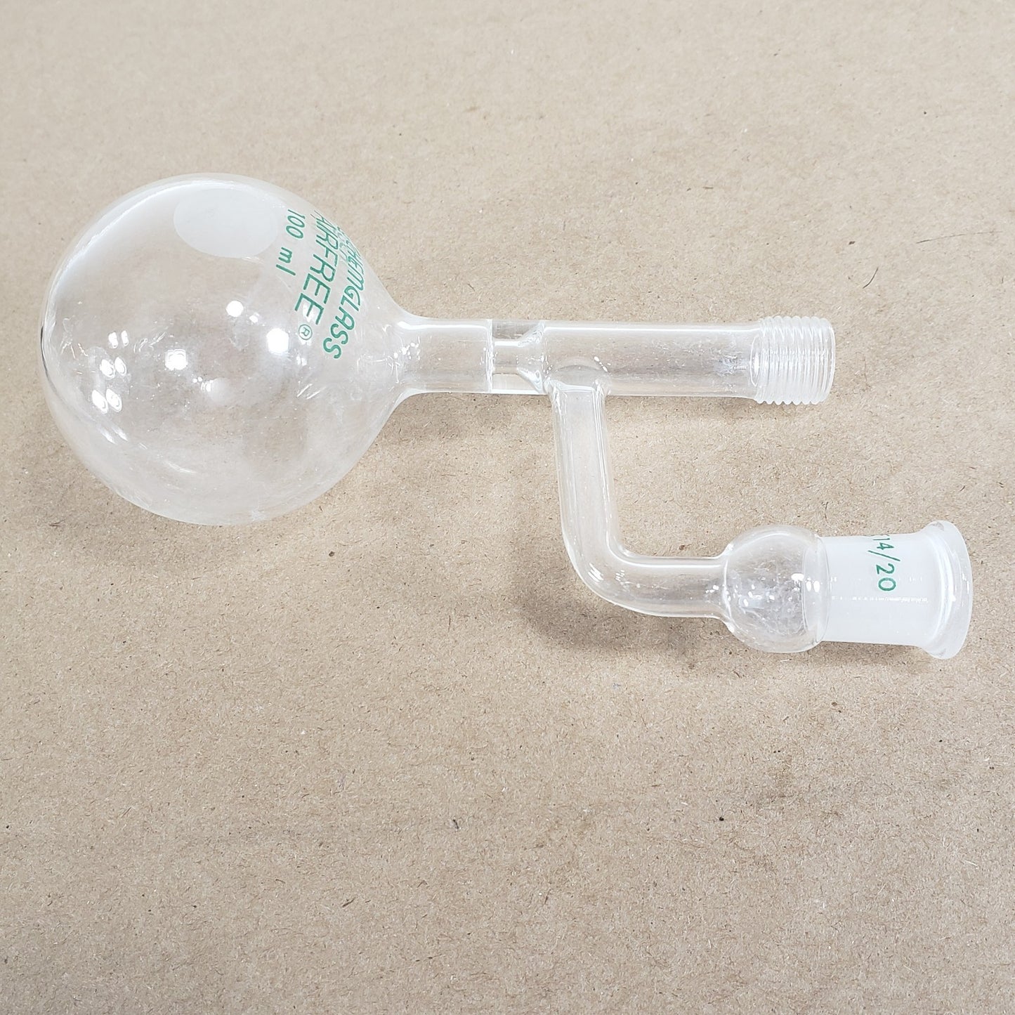 Chemglass AF-0522-02 Air-Free 100mL Round Bottom Flask 14/20 Flask Only