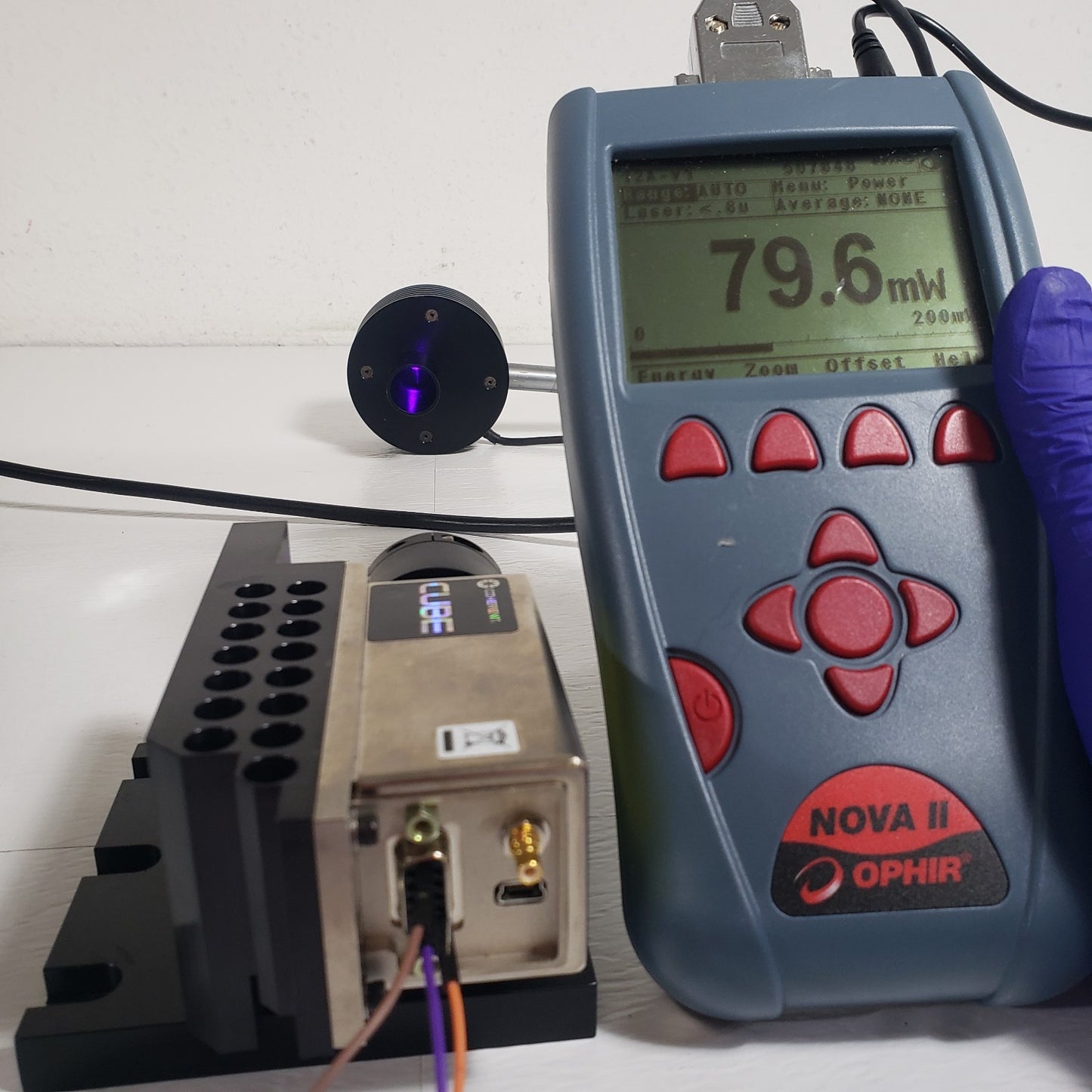 TESTED Coherent CUBE 1174298 405nm 50mW Violet Diode Laser 80mW Output