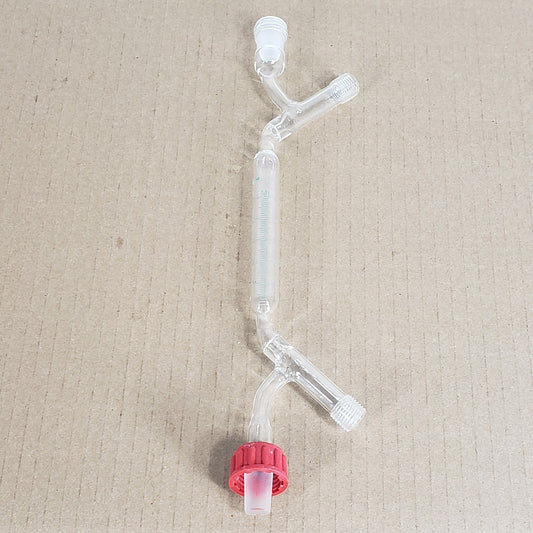 Chemglass Graduated Schlenk Buret 0-10mL 14/20 CN Joints Threaded Side Arms