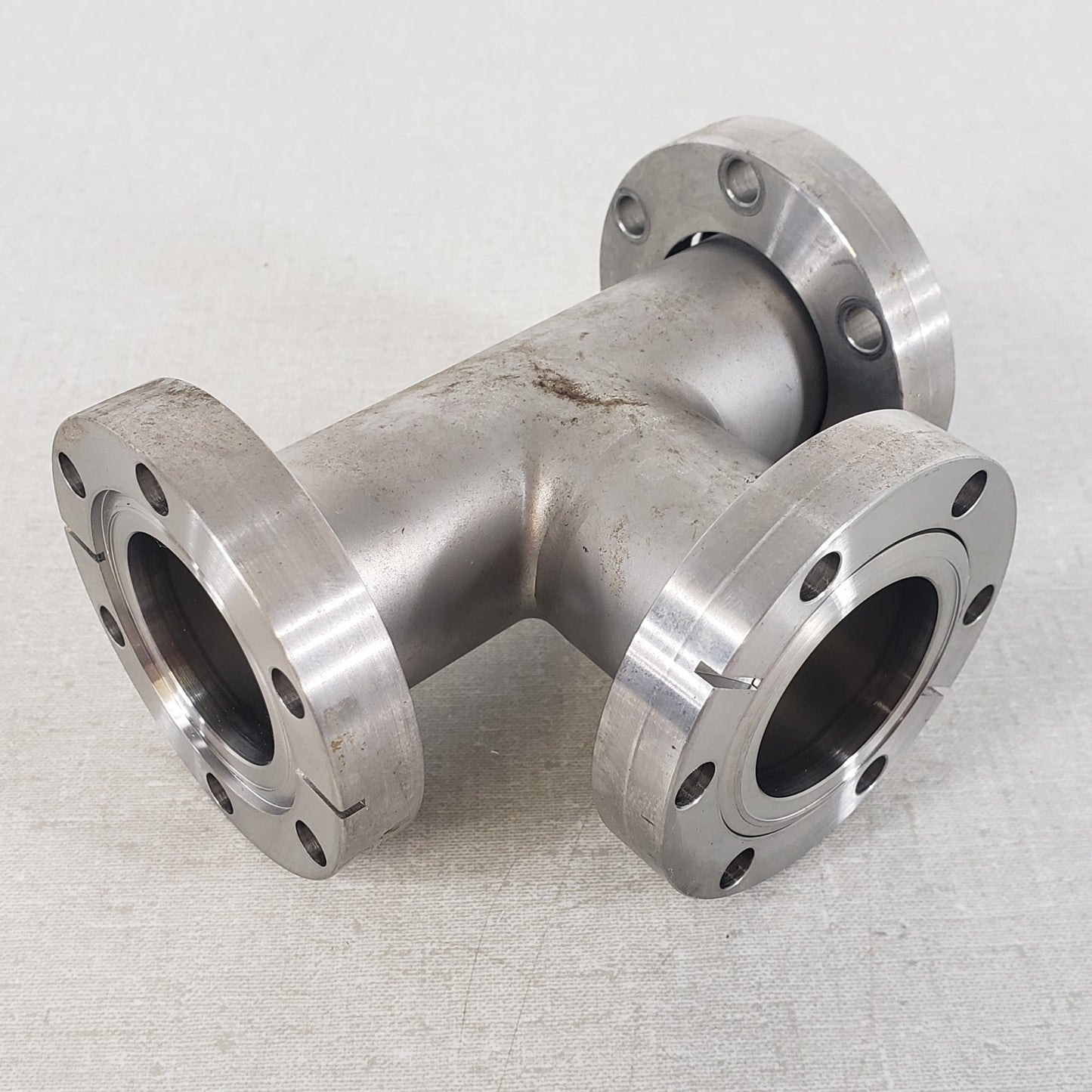 DN35CF 2.75" CF Conflat 3-Way UHV High Vacuum Tee 2 Rotatable 1 Fixed SS Vacuum