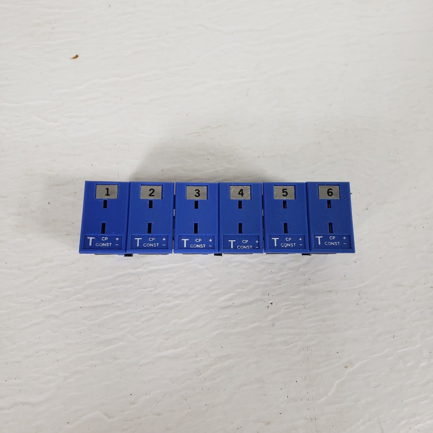 Omega Type T Thermocouple Terminal Block Panel Mount 6-Gang Polarized 2 Pin