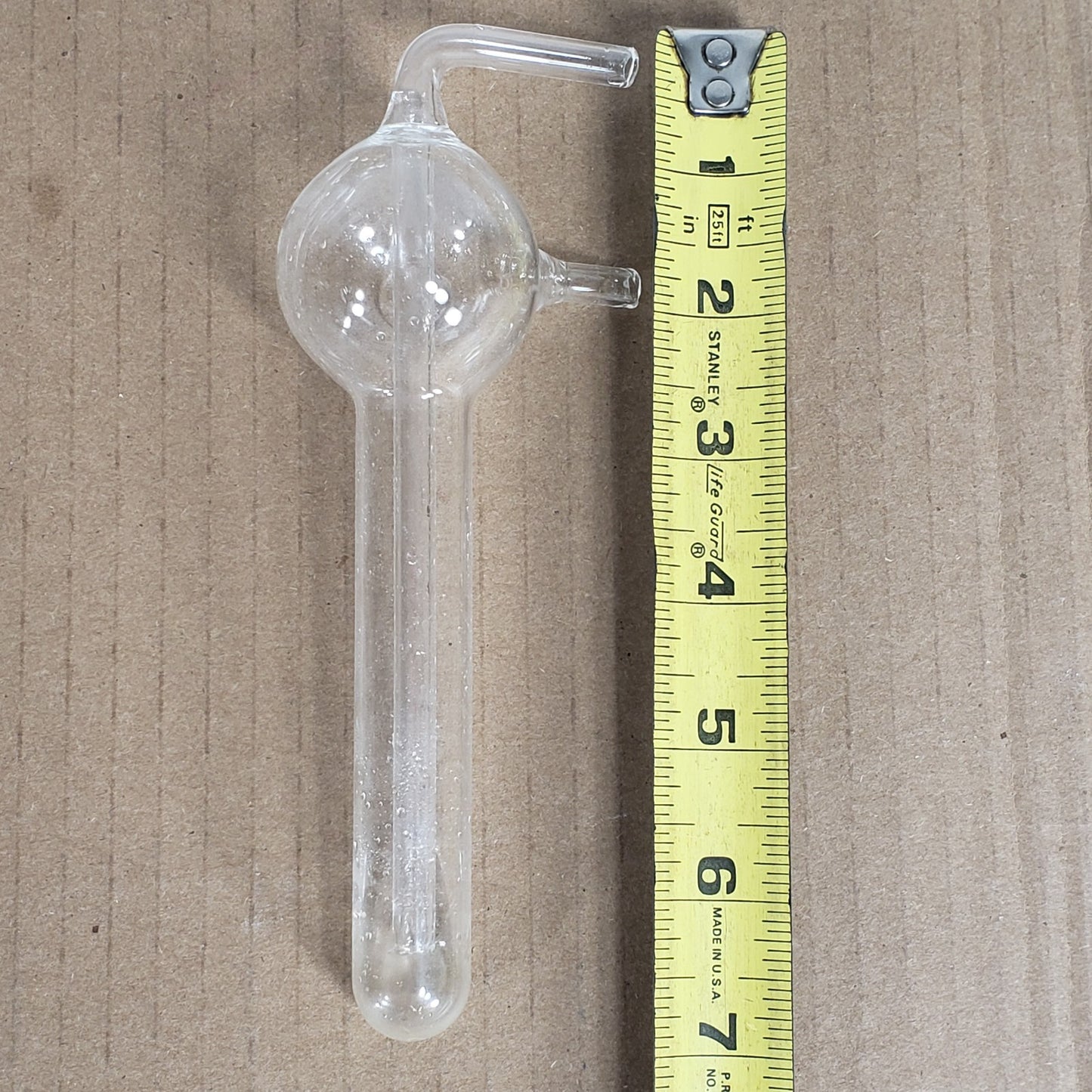 Unbranded Glass Micro Gas Bubbler System 1/4" Straight Tube Inlet ~7" Tall