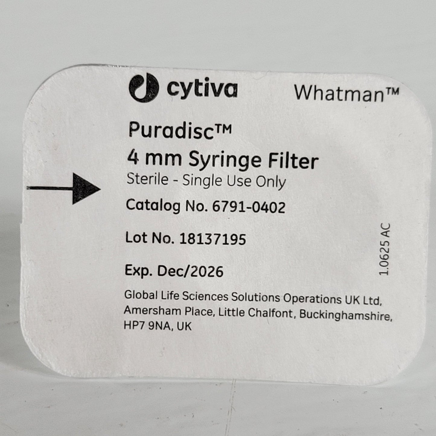10x Whatman Puradisc 4 6791-0402 Single Use PVDF Filters 4mm 0.2um