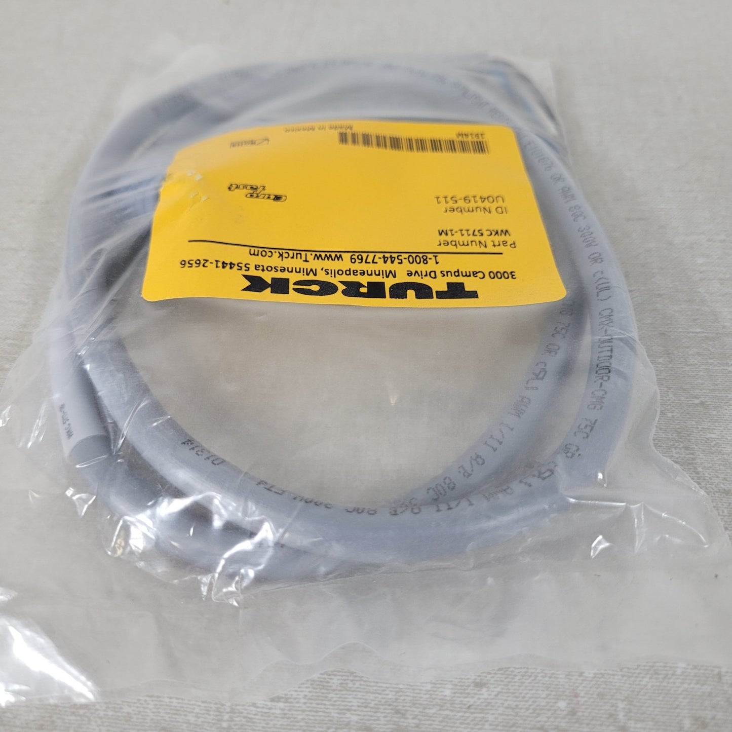 Turck WKC 5711-1M U0419-511 DeviceNet Cordset Cable 1M M12 Female 5-Pin