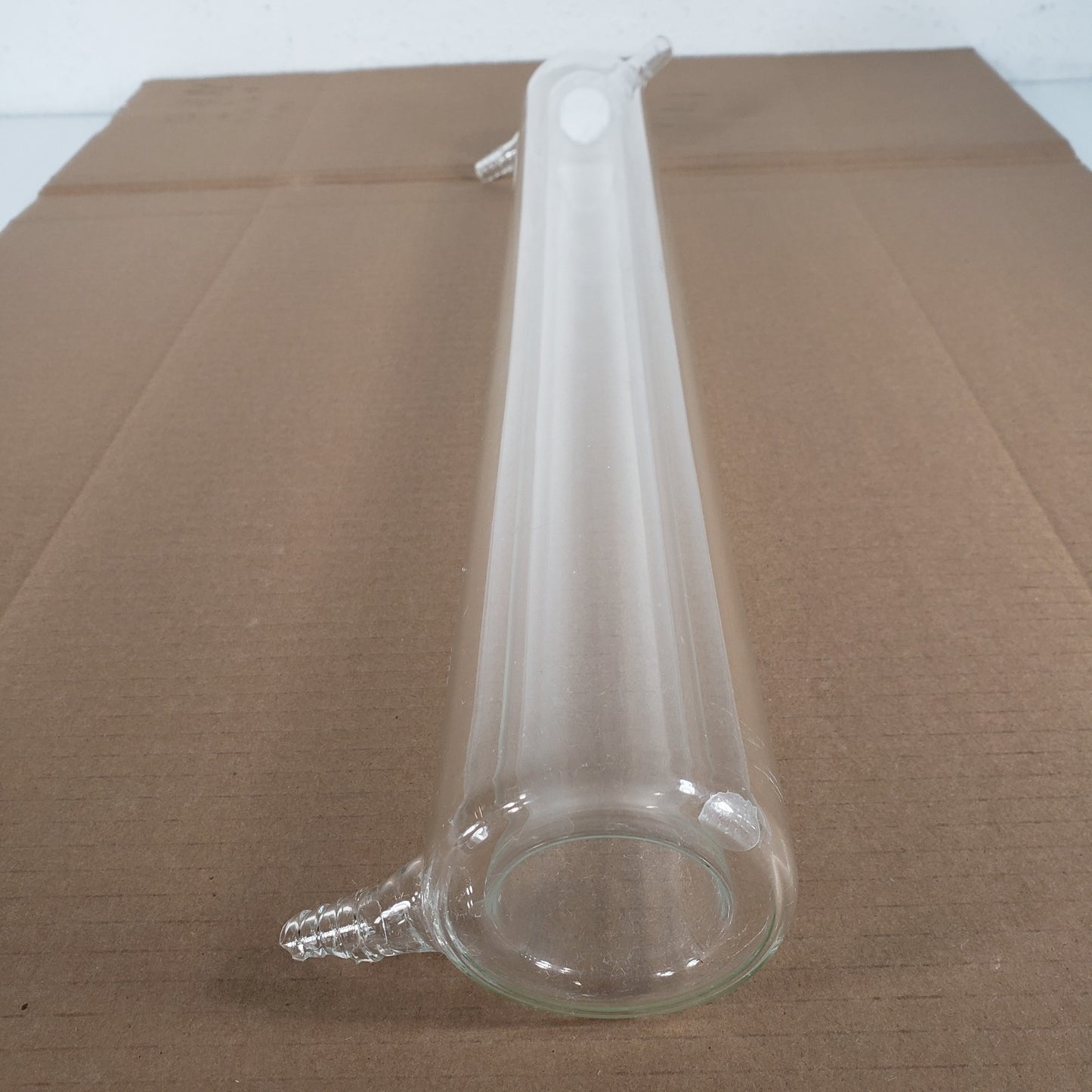 Chipped Custom Borosilicate Glass Tube Heat Exchanger Jacketed Condenser