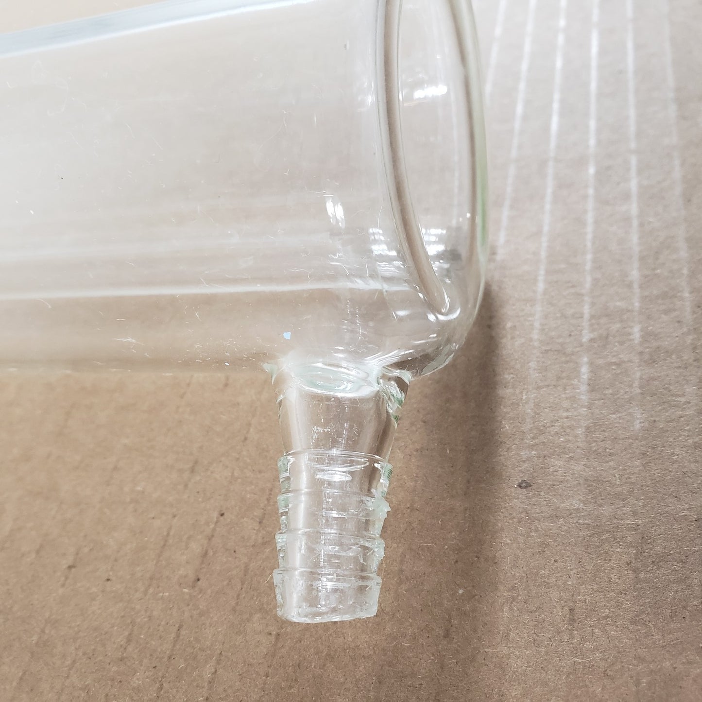 CHIPPED Custom Borosilicate Glass Tube Heat Exchanger Jacketed Condenser