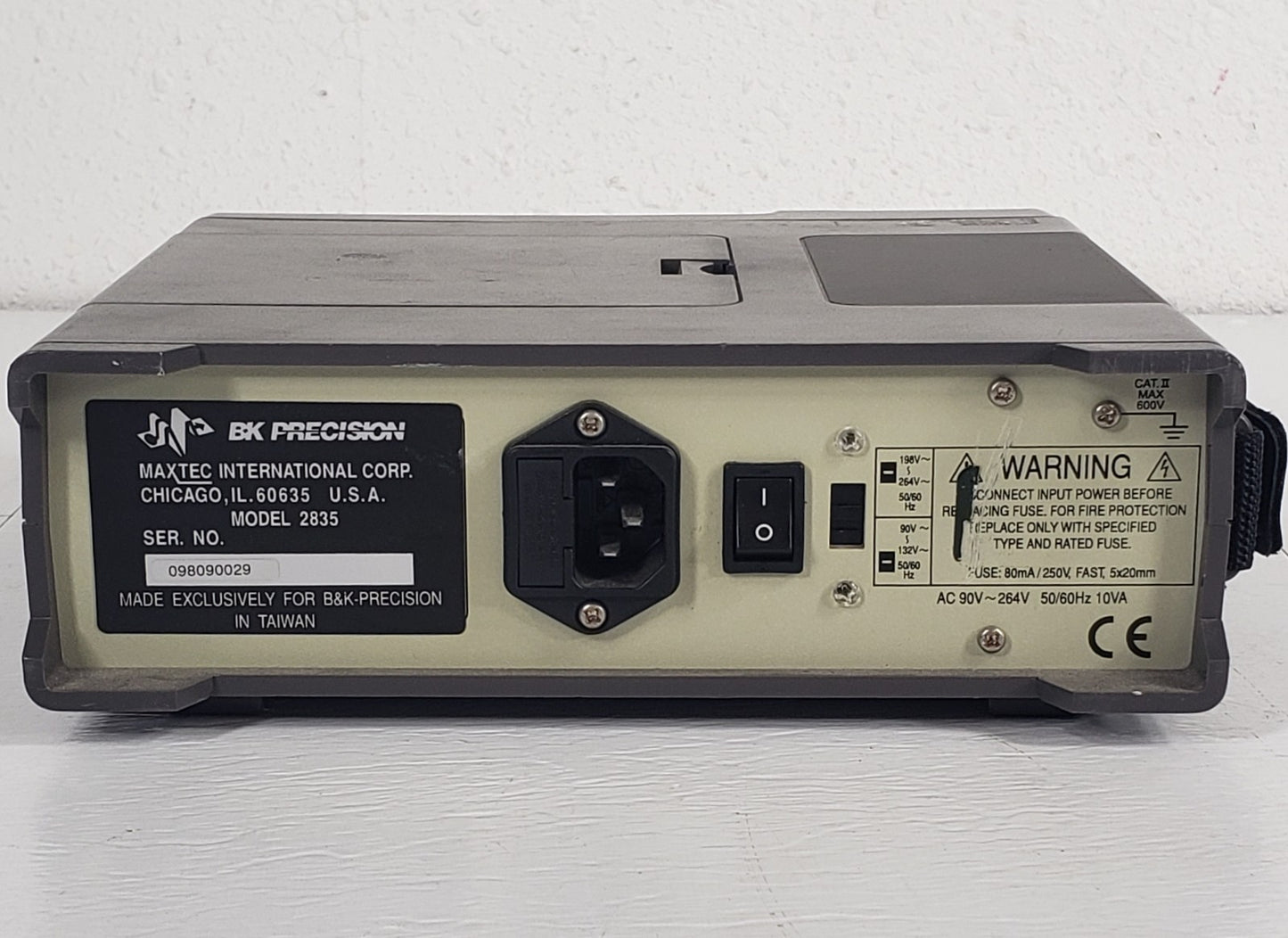 TESTED B&K Precision 2835 DMM Benchtop Digital Multimeter 1000V Backlit