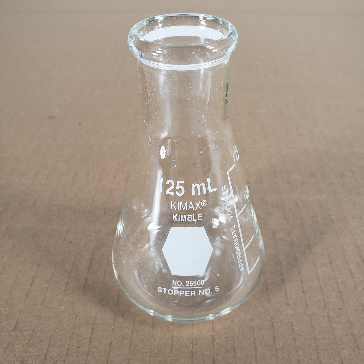 Lot Of 10 Valueware/Kimax/Pyrex 56650/26500/4980 125mL Erlenmeyer Flasks No. 6/5