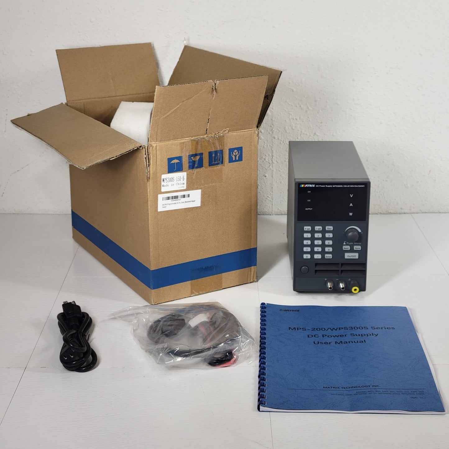 MATRIX WP300S-150-5 150V 5A 300W DC Power Supply w/ Instruction Manual USB RS232