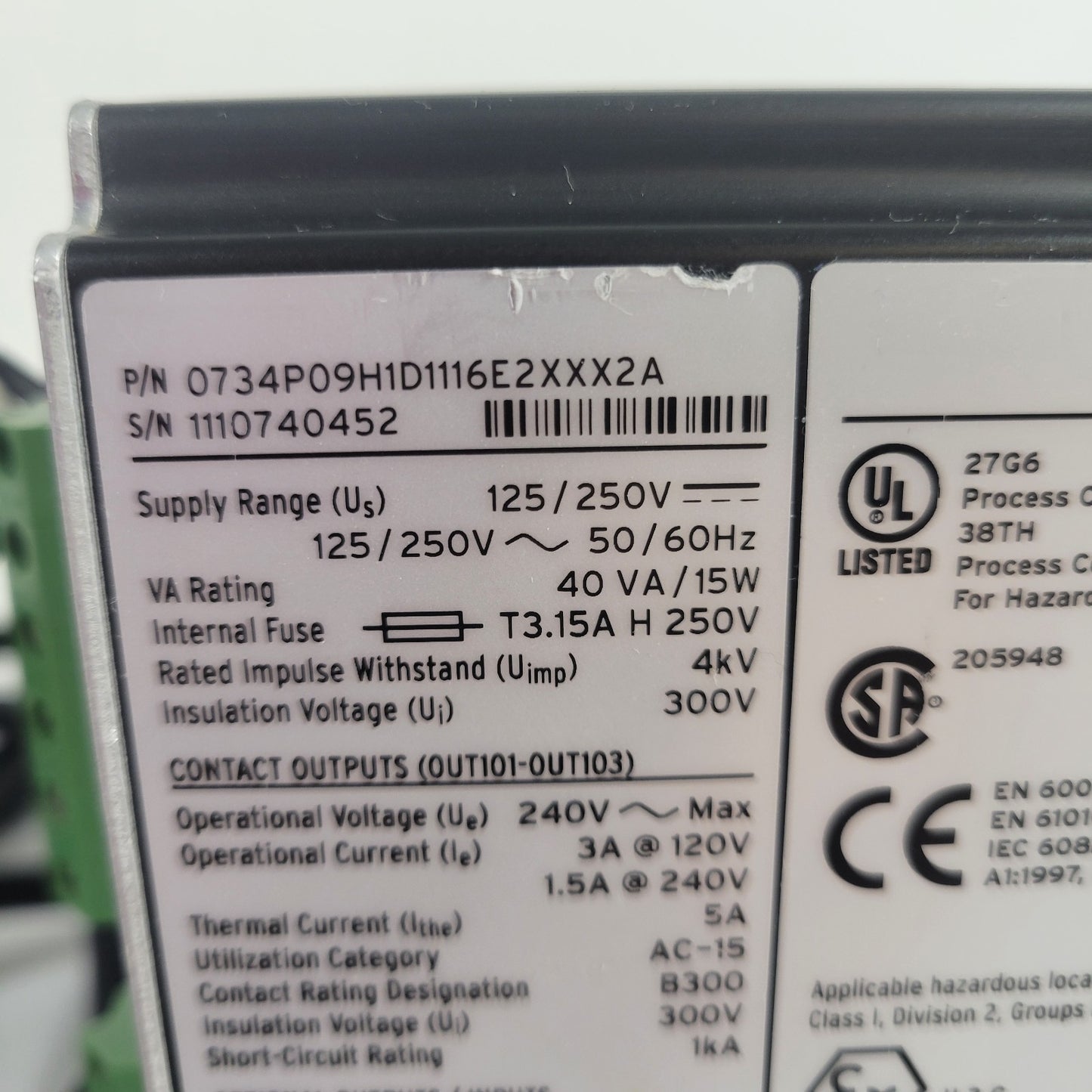 Schweitzer SEL-734P Advanced Power Quality Revenue Meter 125/250VAC/VDC System