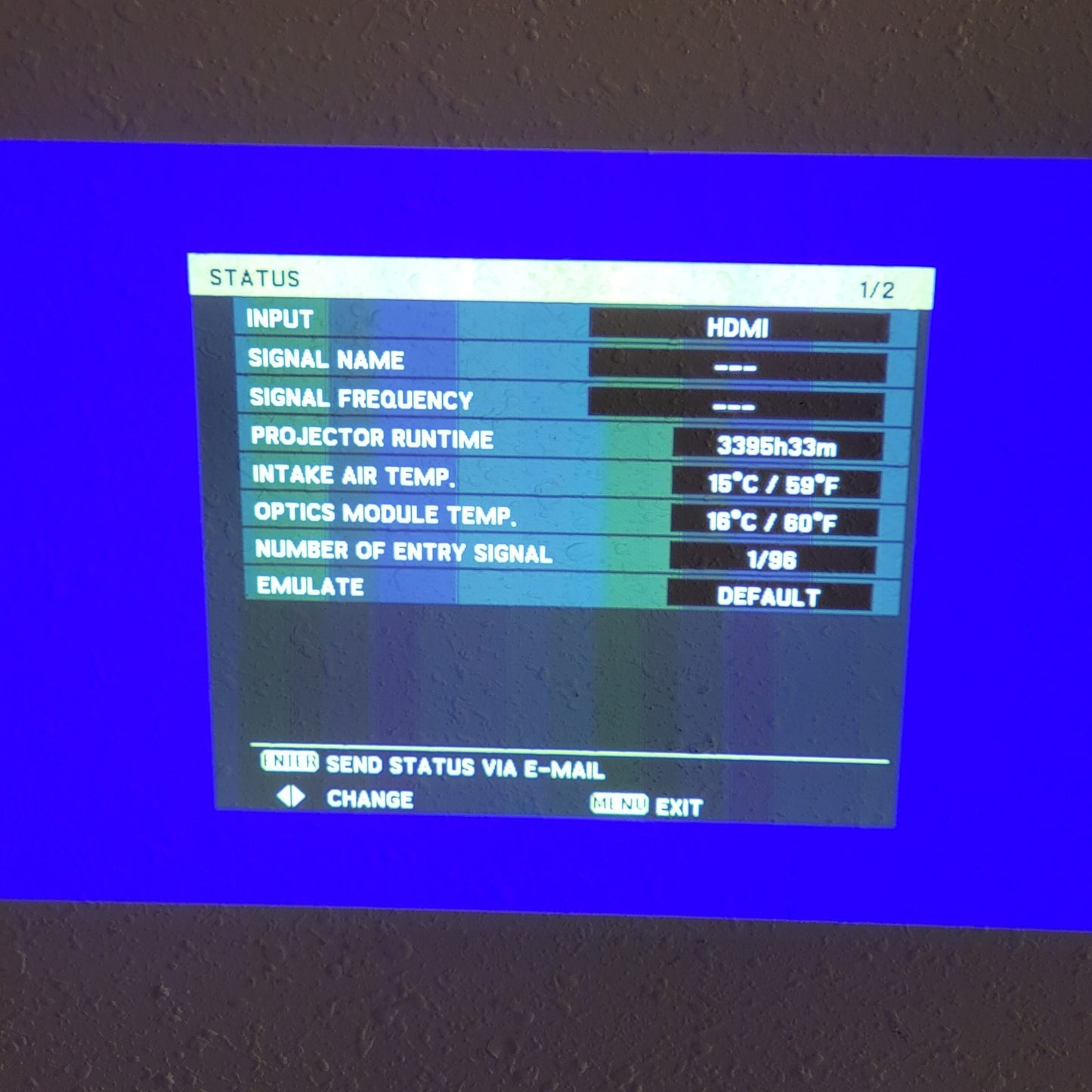 Tested 3395 Lamp Hours Panasonic PT-RZ370 Projector 1080p 3500 Lumen DLP HDMI