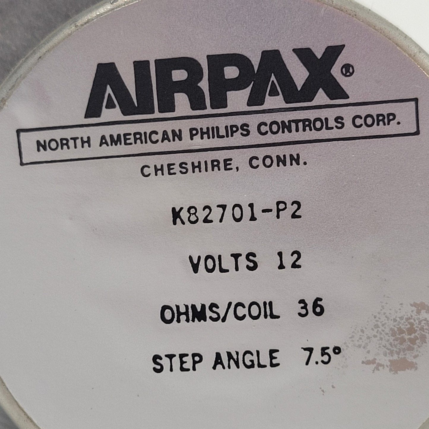 TESTED Airpax K82701-P2 Stepper Motor 12V 36 Ohm 7.5° PerkinElmer Lambda 3B