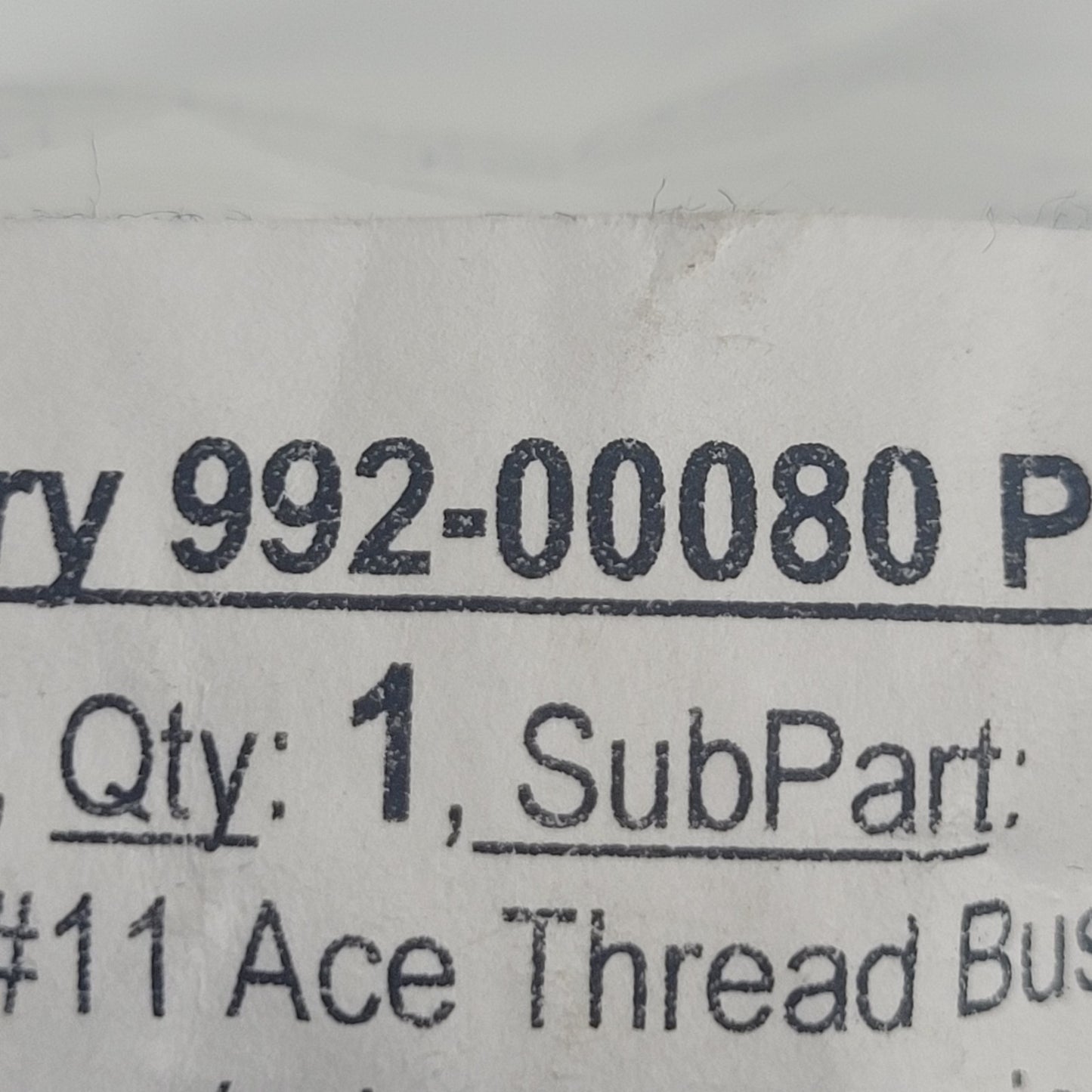 Gamry 935-00053 #11 Ace-Thred Bushing FETFE O-Ring for 992-00080 ParaCell