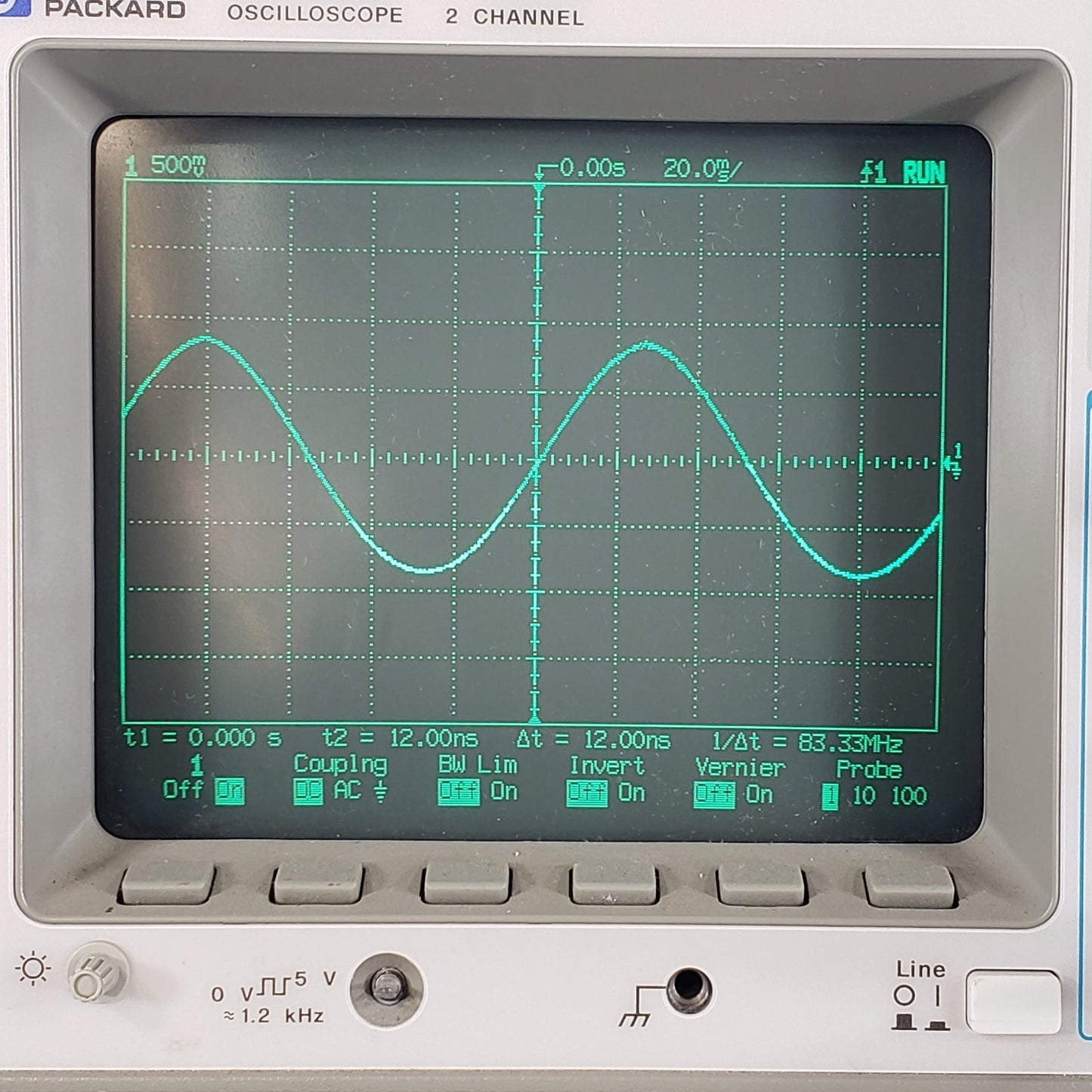 TESTED HP 54600A 100MHz 2-Channel Oscilloscope w/ 54650A HP-IB GPIB Module