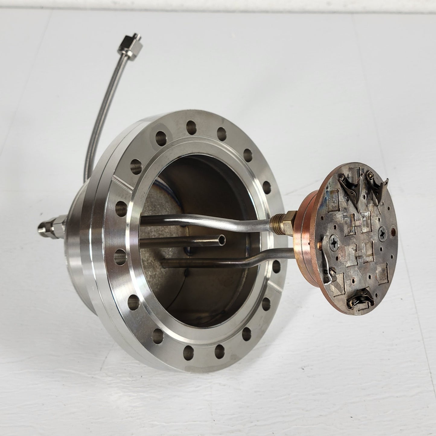 DN100CF Water-Cooled Copper Wafer Chuck UHV Thin Film Deposition Stage High Vac