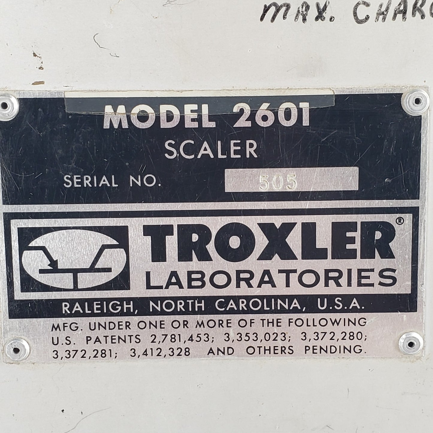 Vintage Troxler 2601 Neutron Probe Scaler Nuclear Gauge Parts/Repair