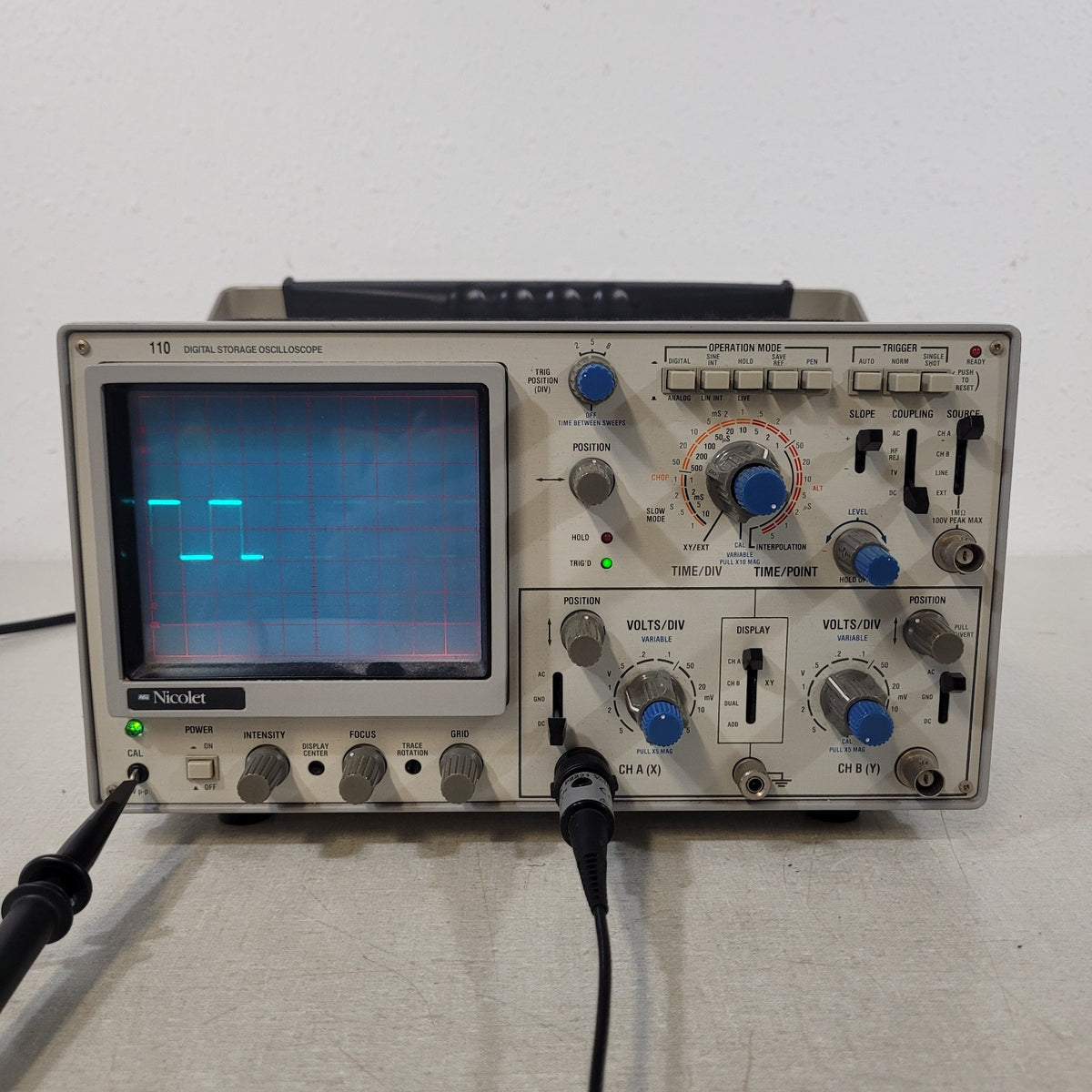 TESTED Nicolet 110 2-Channel Digital Storage Oscilloscope DSO Vintage