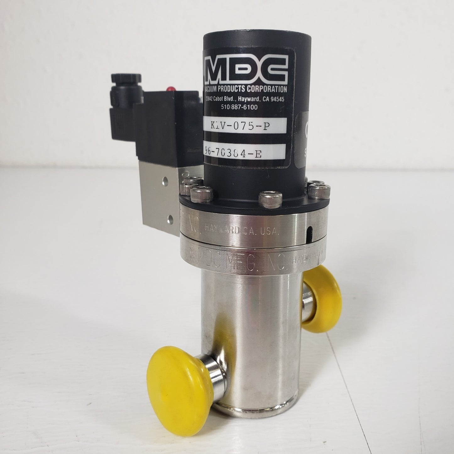 MDC KIV-075-P High Vacuum Inline Pneumatic Valve 2x KF16 NW16 QF16 320-72