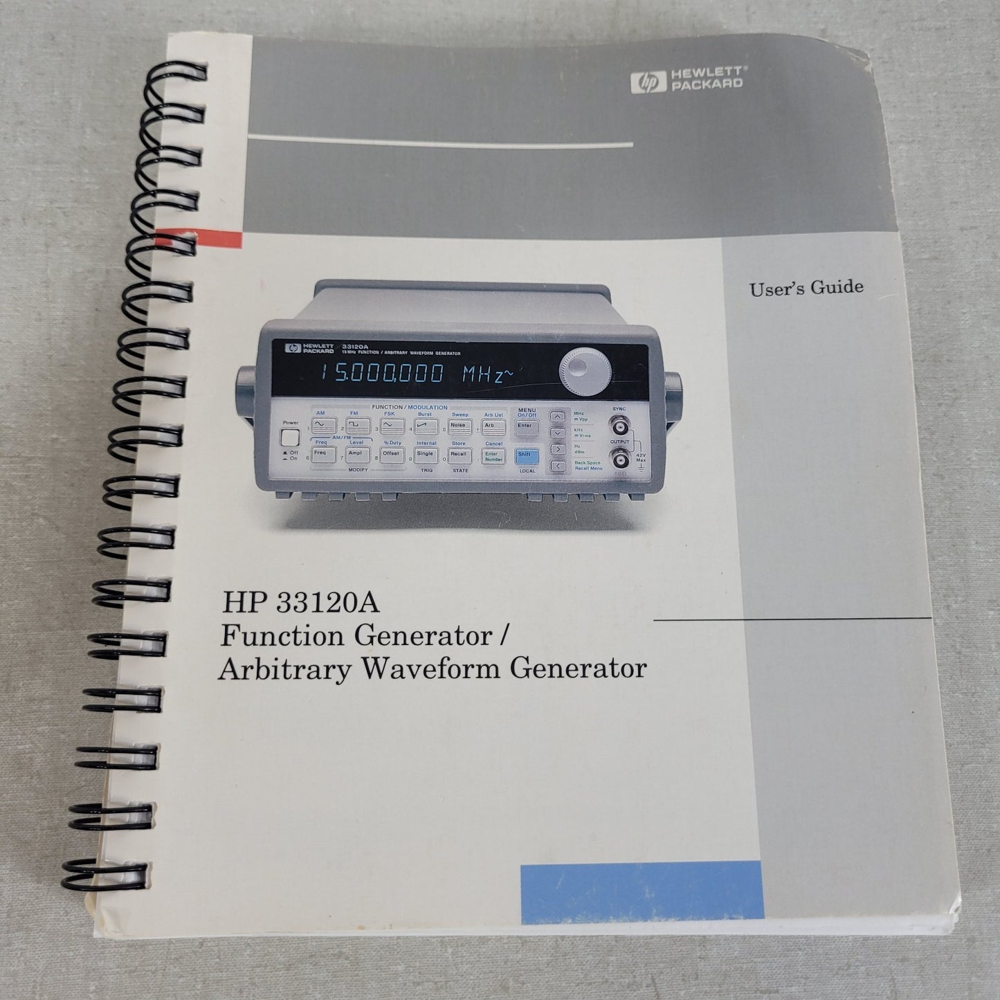 HP 33120A 33120-90005 Edition 5 Function Arbitrary Waveform Generator User Guide
